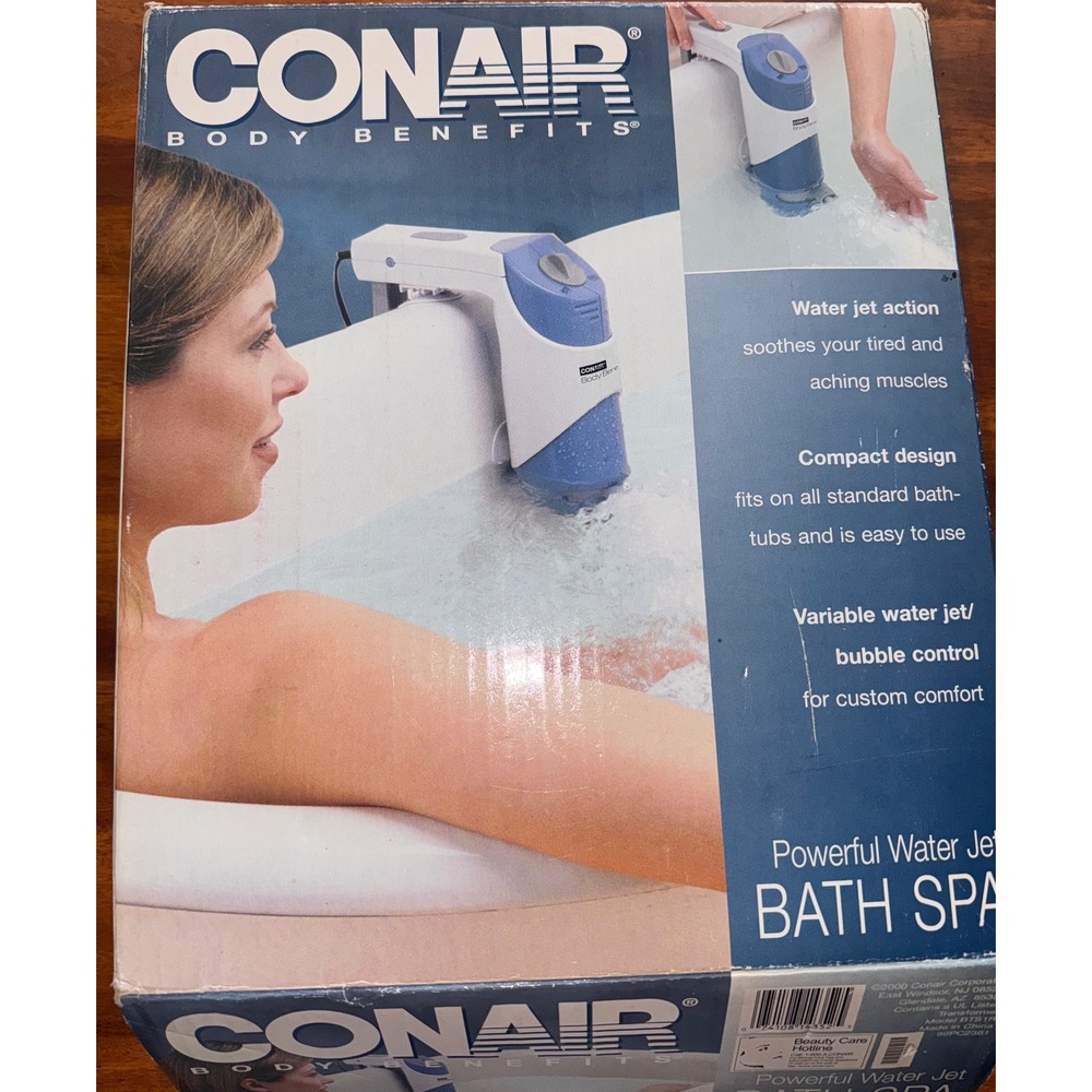 Conair Body Benefits Powerful Water Jet Bath Spa Blue White BTS1R Portable Unit